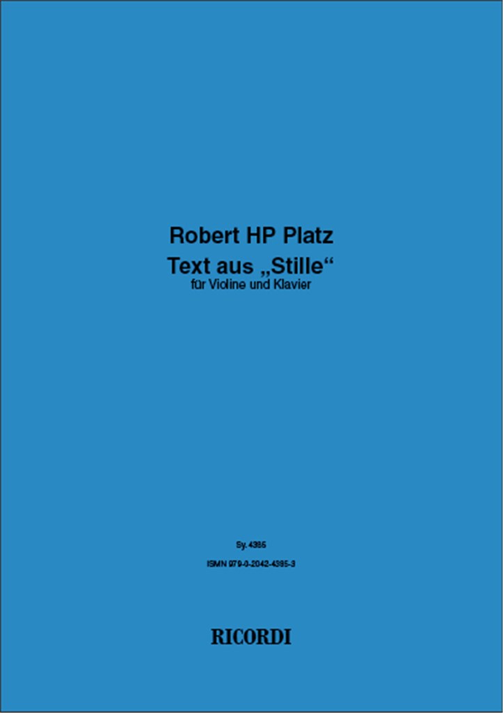 Text aus „Stille“